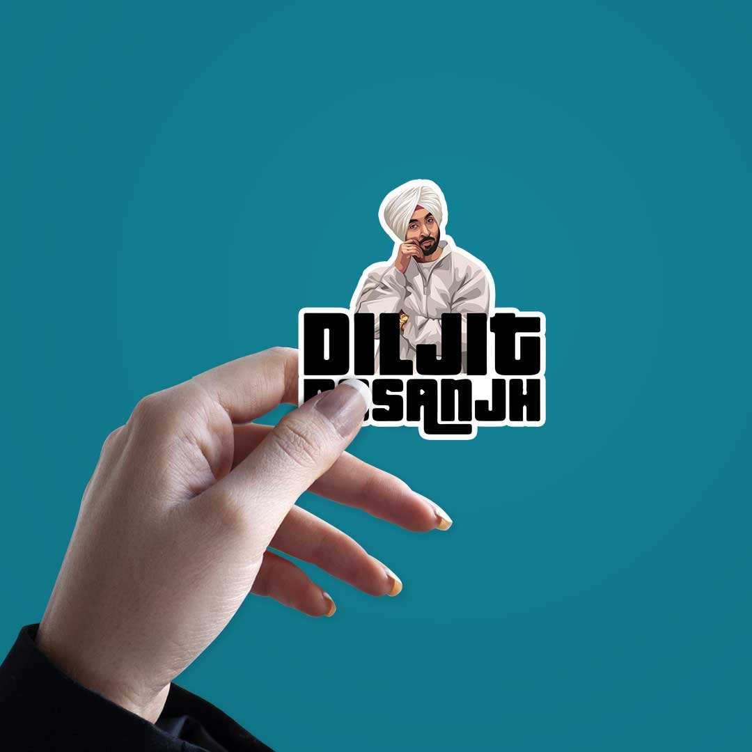 Diljit Dosanjh Sticker waterproof vinyl decal for laptop, bike, car & bottle