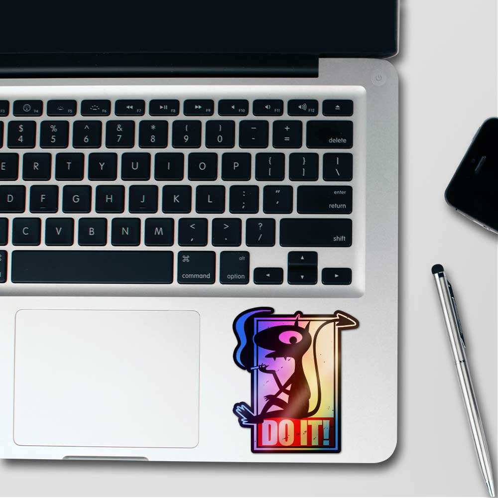 Do It Holographic Sticker waterproof vinyl decal for laptop, bike, car & bottle