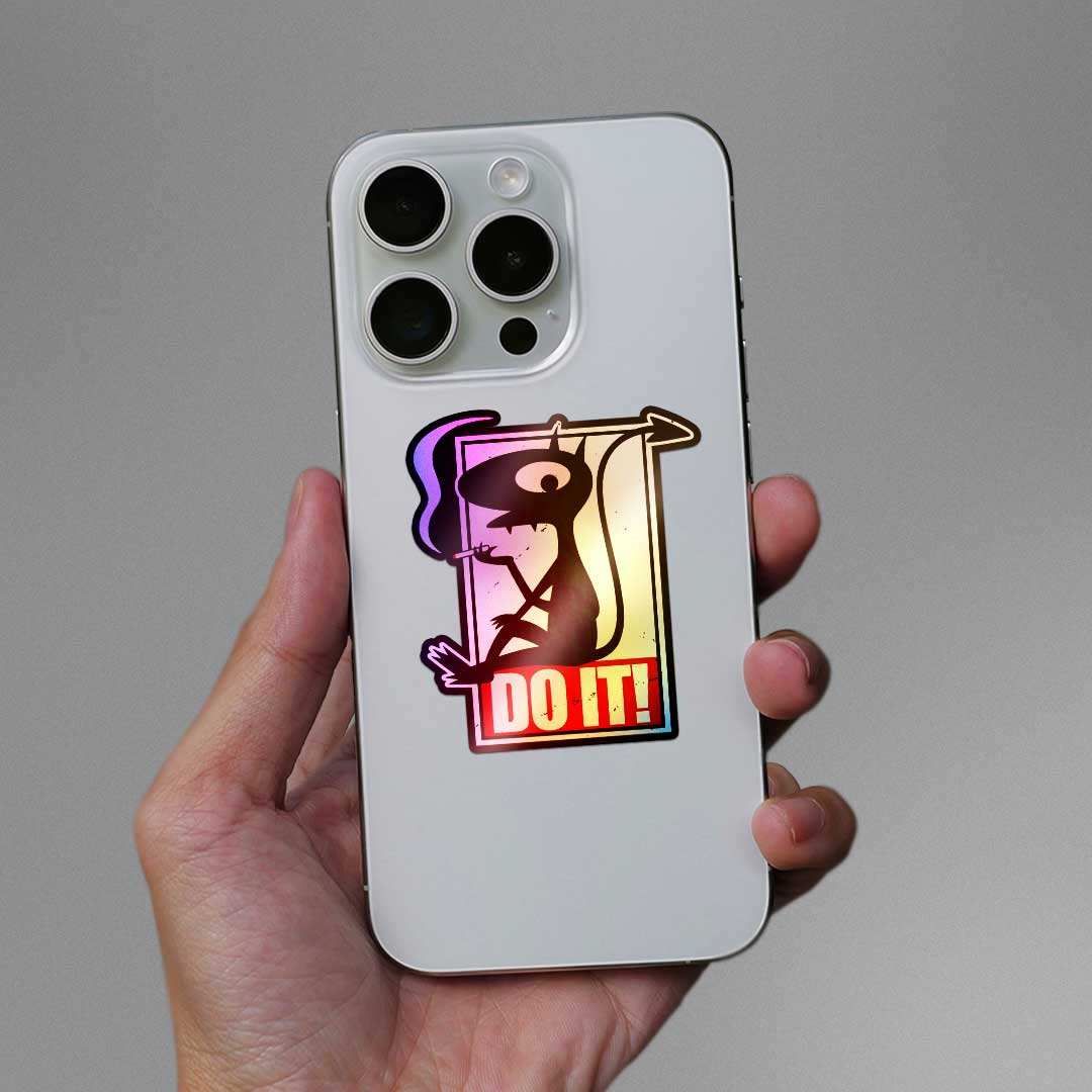 Do It Holographic Sticker waterproof vinyl decal for laptop, bike, car & bottle