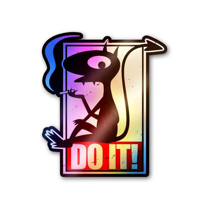 Do It Holographic Sticker waterproof vinyl decal for laptop, bike, car & bottle