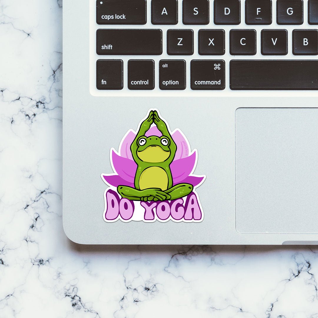 Do Yoga Sticker waterproof vinyl decal for laptop, bike, car & bottle