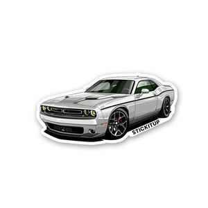 Dodge Challenger Sticker waterproof vinyl decal for laptop, bike, car & bottle