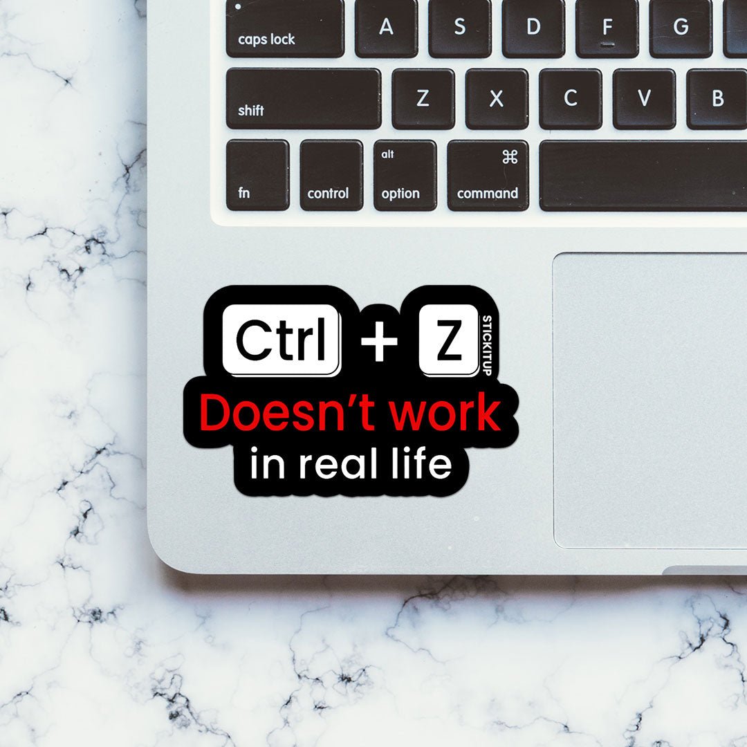 Doesn't Work In Real Life Sticker waterproof vinyl decal for laptop, bike, car & bottle