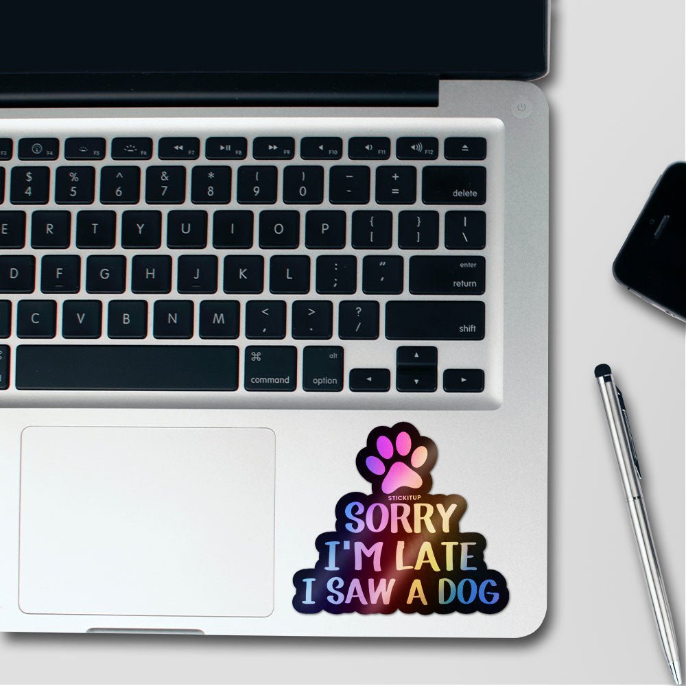 Dog Holographic Holographic Stickers waterproof vinyl decal for laptop, bike, car & bottle