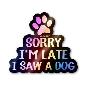 Dog Holographic Holographic Stickers waterproof vinyl decal for laptop, bike, car & bottle