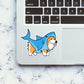 Dog Shark Sticker waterproof vinyl decal for laptop, bike, car & bottle