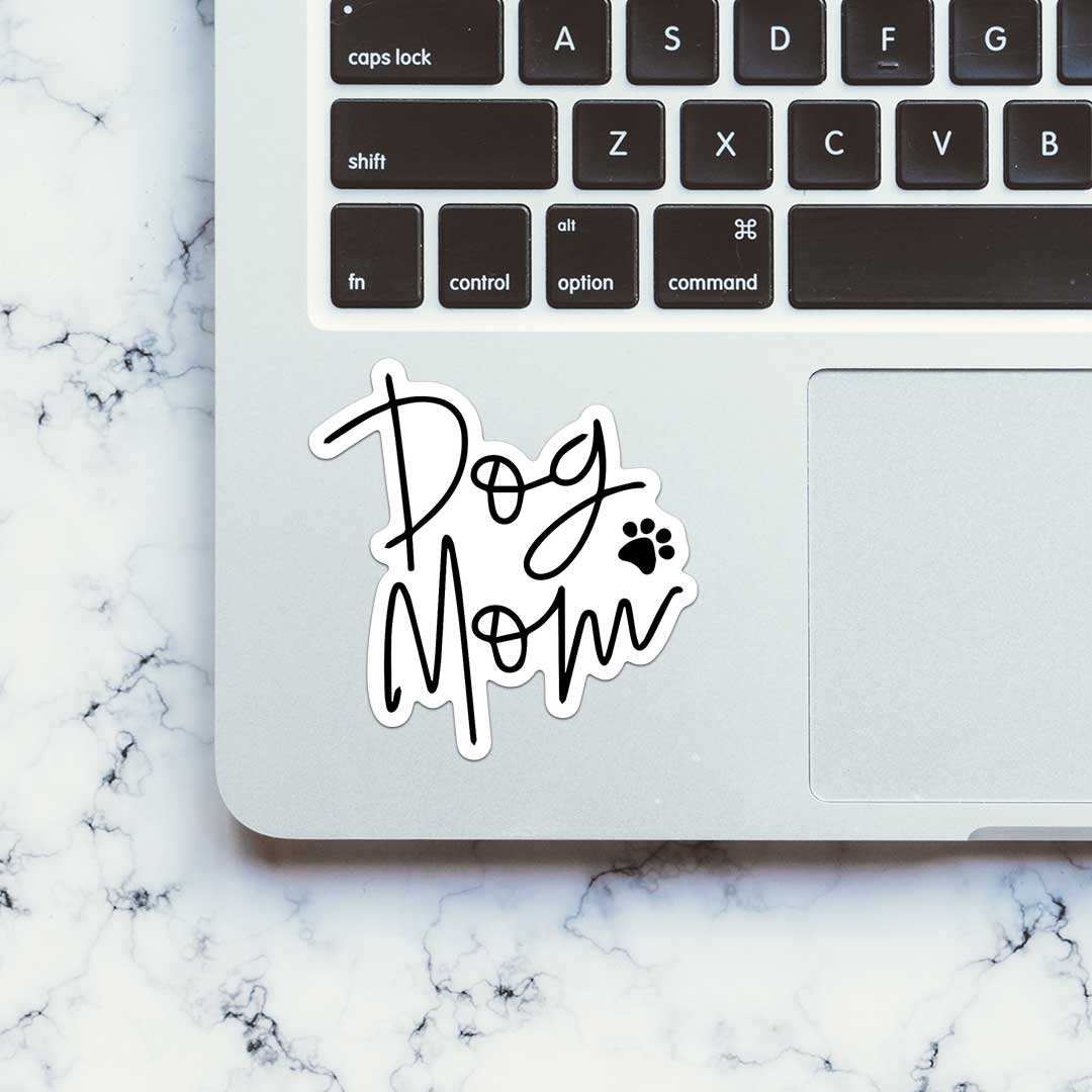 Dogs Mom Sticker waterproof vinyl decal for laptop, bike, car & bottle