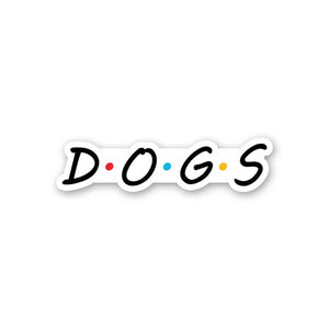 Dogs Sticker waterproof vinyl decal for laptop, bike, car & bottle