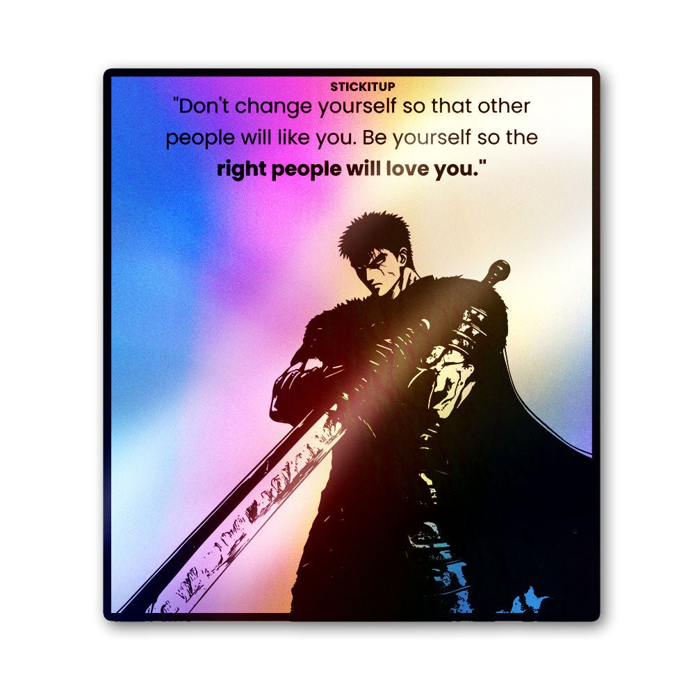 Dont Change Youreself Holographic Stickers waterproof vinyl decal for laptop, bike, car & bottle