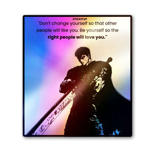 Dont Change Youreself Holographic Stickers waterproof vinyl decal for laptop, bike, car & bottle