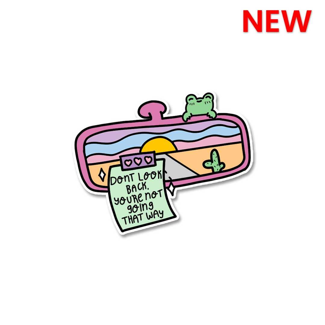 Don't Look Back Youre Not Going That Way Sticker waterproof vinyl decal for laptop, bike, car & bottle