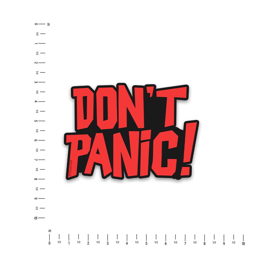 Don't panic Bumper Sticker waterproof vinyl decal for laptop, bike, car & bottle