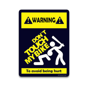 Don't touch Bumper Sticker waterproof vinyl decal for laptop, bike, car & bottle