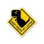 Dont Touch My Laptop Dino Sticker waterproof vinyl decal for laptop, bike, car & bottle