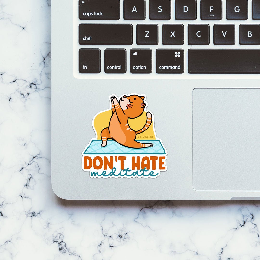 Dont't Hate Sticker waterproof vinyl decal for laptop, bike, car & bottle