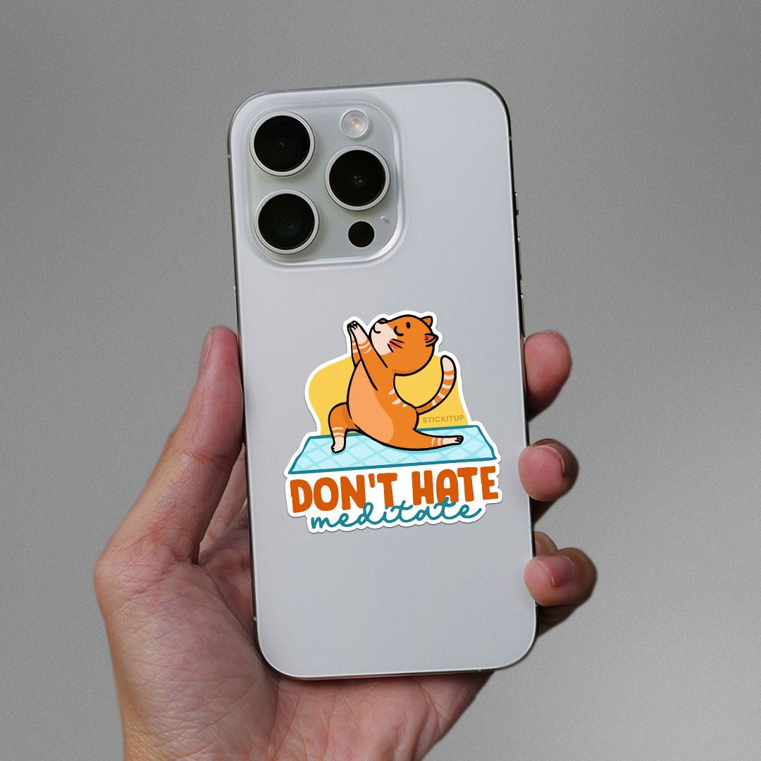 Dont't Hate Sticker waterproof vinyl decal for laptop, bike, car & bottle