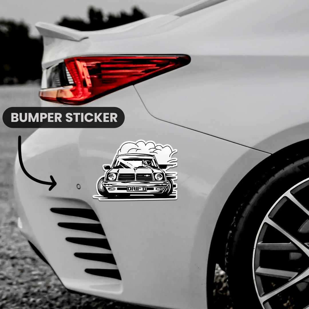 Drift Bumper Sticker waterproof vinyl decal for laptop, bike, car & bottle