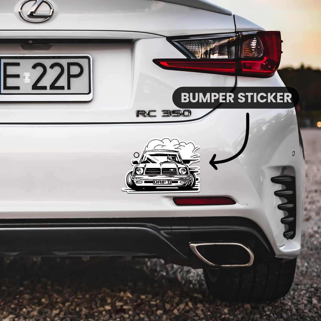 Drift Bumper Sticker waterproof vinyl decal for laptop, bike, car & bottle