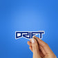 DRIFT Sticker waterproof vinyl decal for laptop, bike, car & bottle