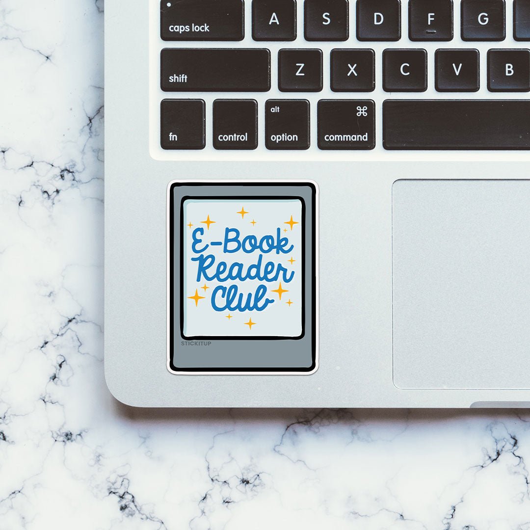 E Book Reader Sticker waterproof vinyl decal for laptop, bike, car & bottle