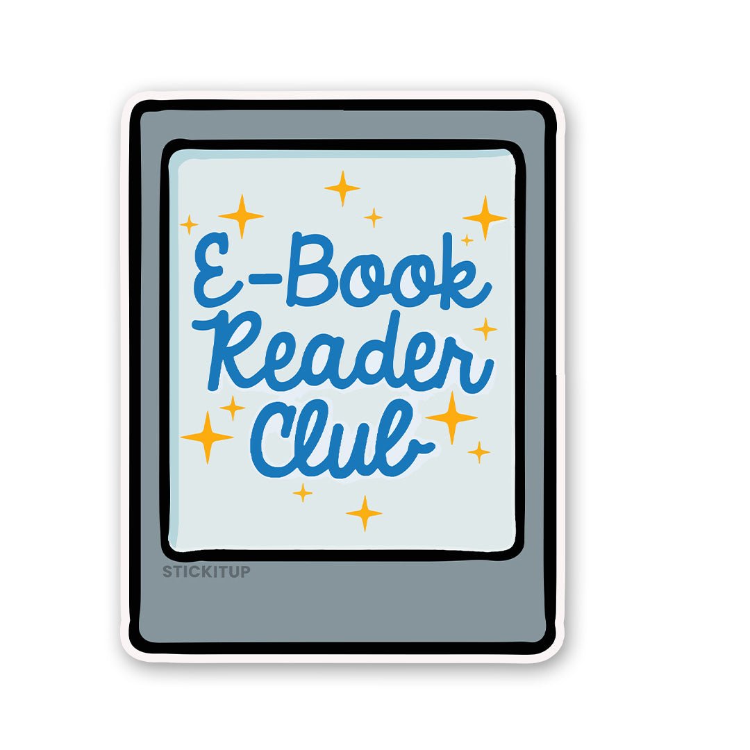 E Book Reader Sticker waterproof vinyl decal for laptop, bike, car & bottle