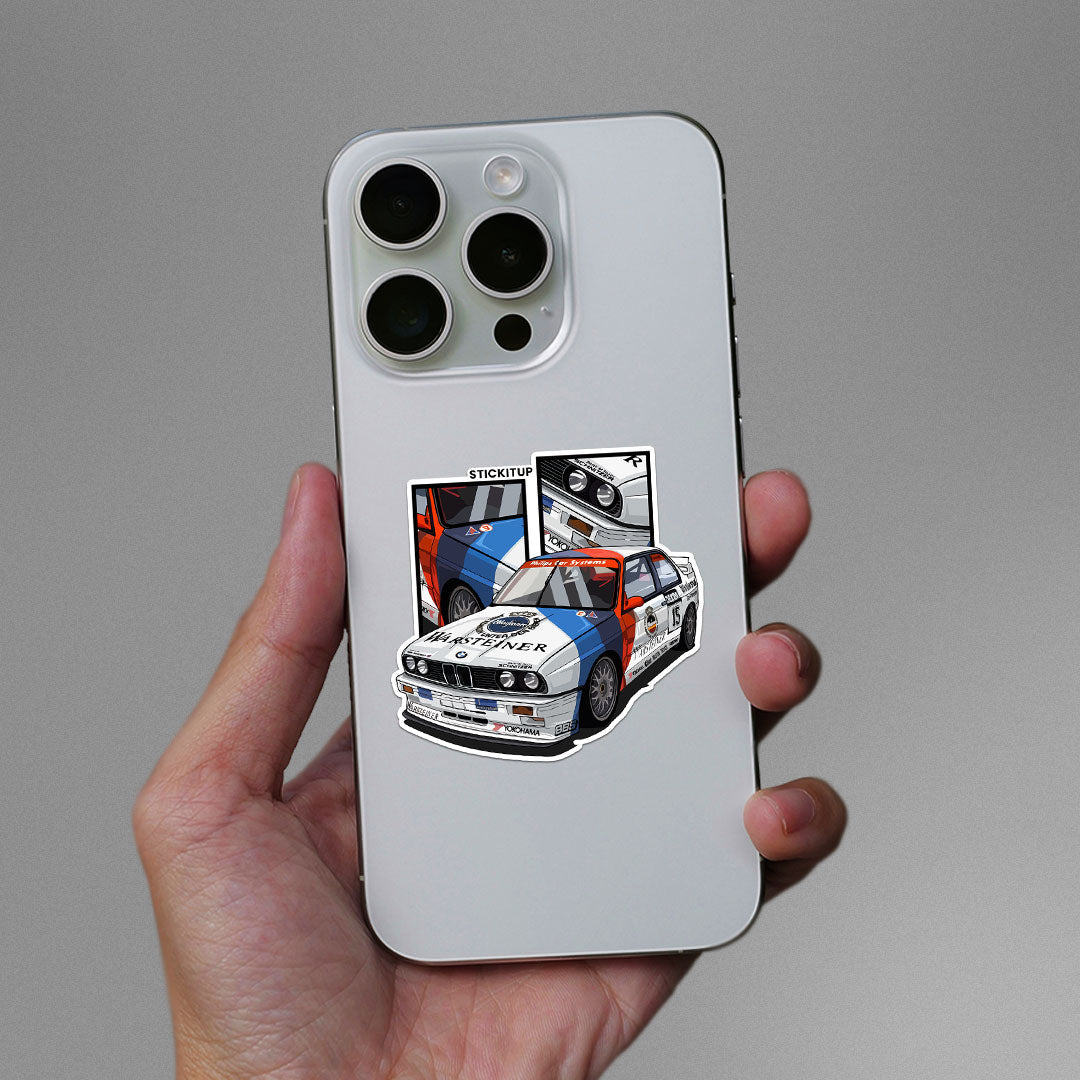 E30 M3 Sticker waterproof vinyl decal for laptop, bike, car & bottle