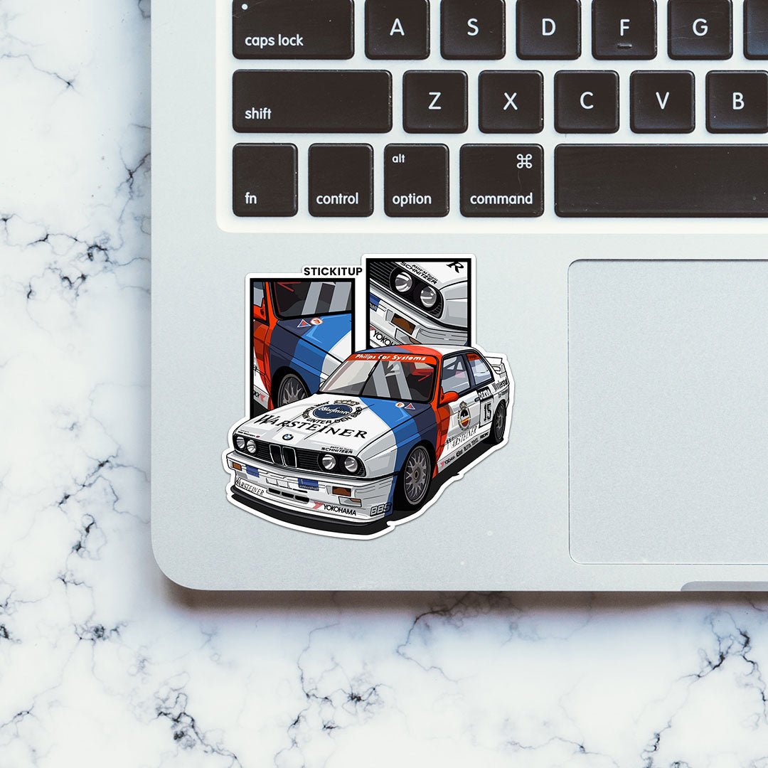 E30 M3 Sticker waterproof vinyl decal for laptop, bike, car & bottle