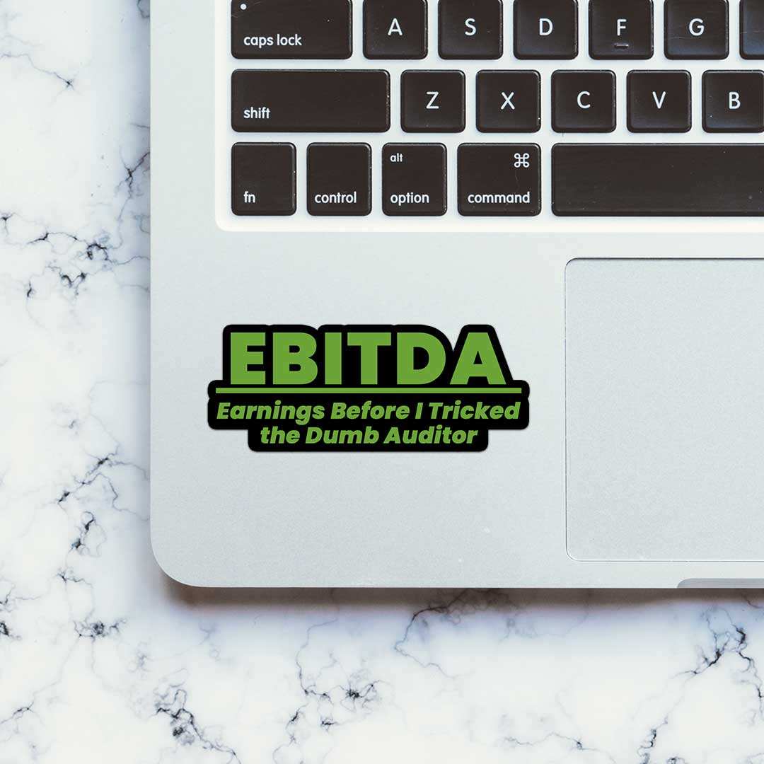 Ebitda Sticker waterproof vinyl decal for laptop, bike, car & bottle