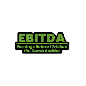 Ebitda Sticker waterproof vinyl decal for laptop, bike, car & bottle