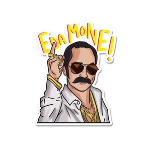 Eda Mone Sticker waterproof vinyl decal for laptop, bike, car & bottle