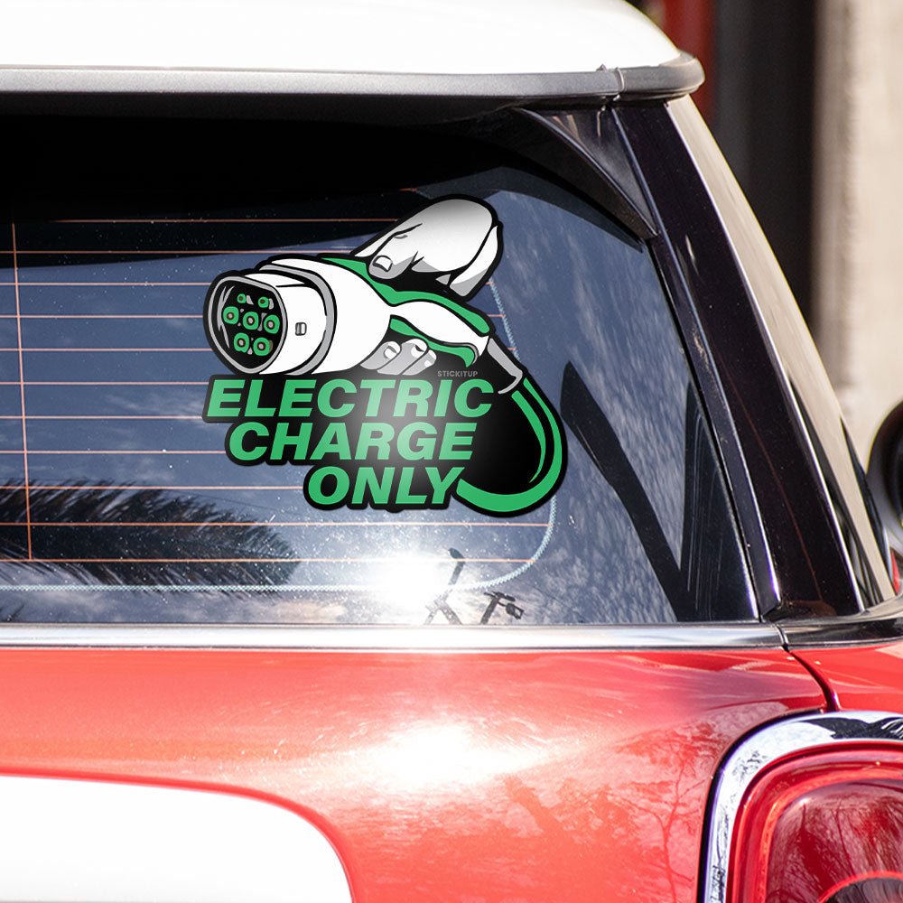 Electric Charge Bumper Sticker waterproof vinyl decal for laptop, bike, car & bottle