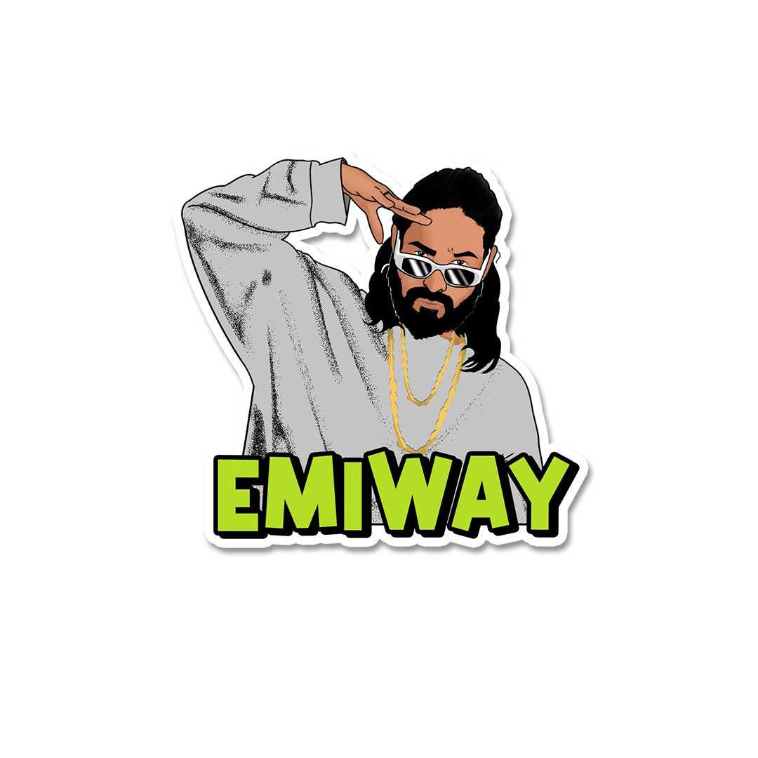 Emiway Sticker waterproof vinyl decal for laptop, bike, car & bottle