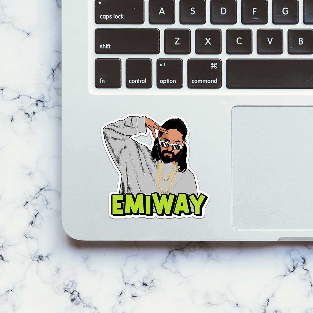Emiway Sticker waterproof vinyl decal for laptop, bike, car & bottle