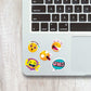 Emojies Mini Stickers Sheet waterproof vinyl decal for laptop, bike, car & bottle