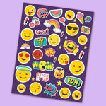 Emojies Mini Stickers Sheet waterproof vinyl decal for laptop, bike, car & bottle