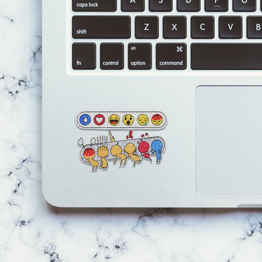 Emojis Sticker Glitter Sticker waterproof vinyl decal for laptop, bike, car & bottle