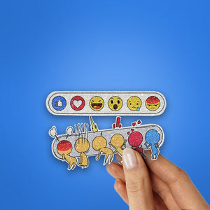 Emojis Sticker Glitter Sticker waterproof vinyl decal for laptop, bike, car & bottle