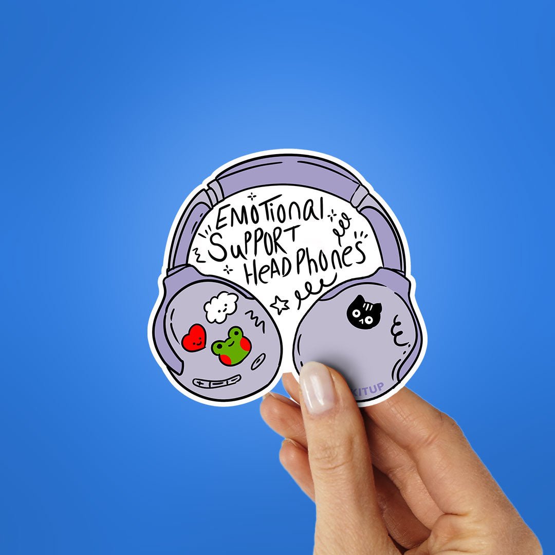 Emotional Support Sticker waterproof vinyl decal for laptop, bike, car & bottle