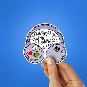 Emotional Support Sticker waterproof vinyl decal for laptop, bike, car & bottle