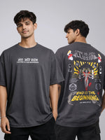 END IS THE BEGINNING OVERSIZED T - SHIRT waterproof vinyl decal for laptop, bike, car & bottle