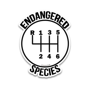 Endangered Bumper Sticker waterproof vinyl decal for laptop, bike, car & bottle