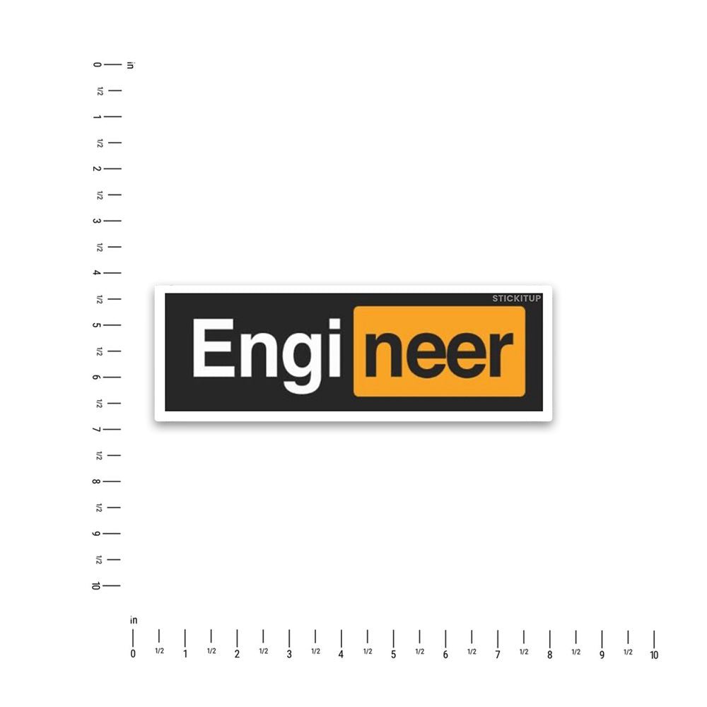 Engineer Bumper Sticker waterproof vinyl decal for laptop, bike, car & bottle
