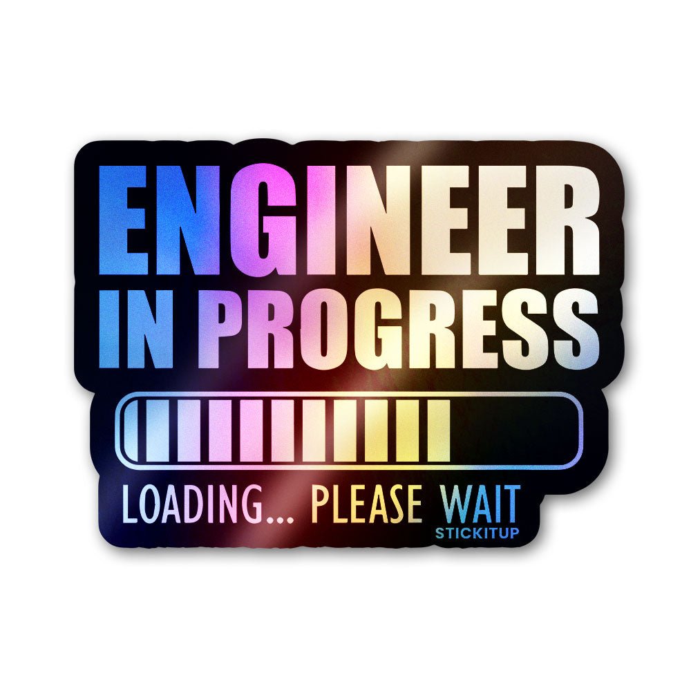 Engineer On Duty Holographic Stickers waterproof vinyl decal for laptop, bike, car & bottle