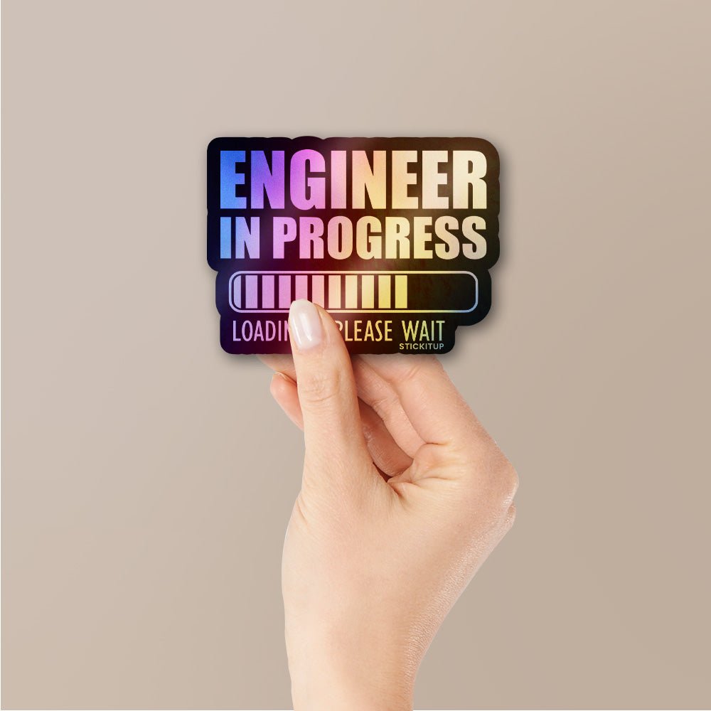 Engineer On Duty Holographic Stickers waterproof vinyl decal for laptop, bike, car & bottle