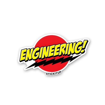 Engineering Sticker waterproof vinyl decal for laptop, bike, car & bottle