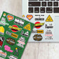 Engineering Sticker Sheet waterproof vinyl decal for laptop, bike, car & bottle
