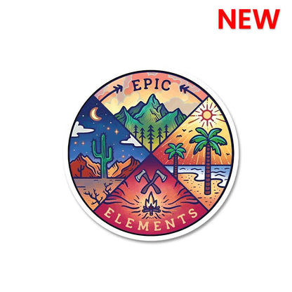 Epic Elements Sticker waterproof vinyl decal for laptop, bike, car & bottle