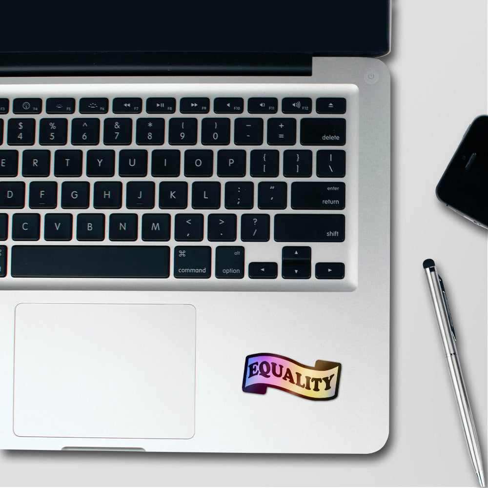Equality Holographic Stickers waterproof vinyl decal for laptop, bike, car & bottle