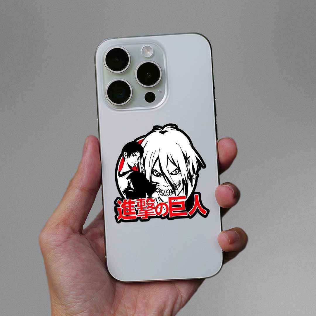 Eren Attack On Titan Sticker waterproof vinyl decal for laptop, bike, car & bottle