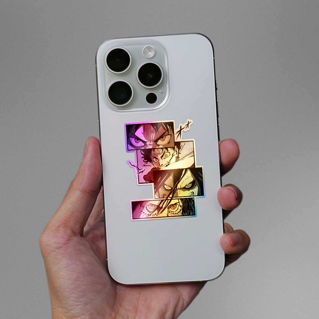 Eren Transform Holographic Sticker waterproof vinyl decal for laptop, bike, car & bottle